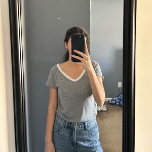 Free People We the Free V-Neck Raglan Tee